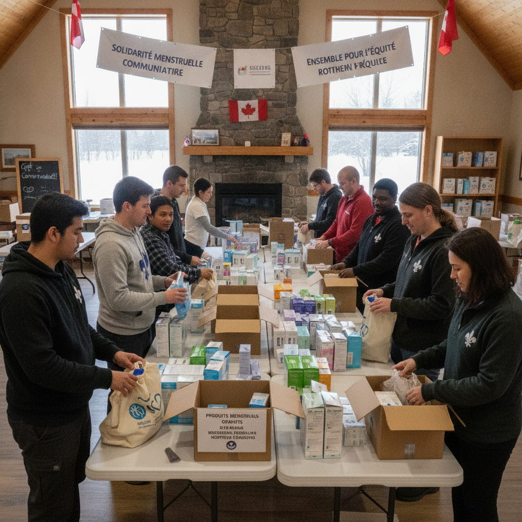 Organiser une collecte de produits menstruels dans une communauté francophone du Nord de l’Ontario